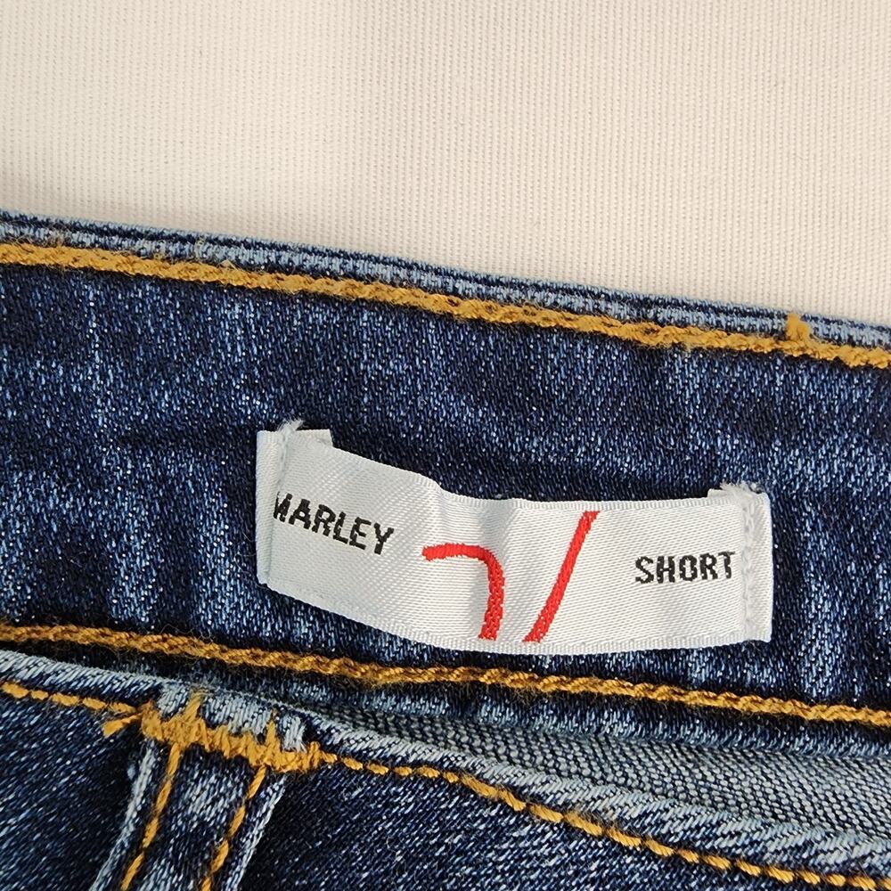 Vigoss Womens Marley Cuff Distressed Denim Shorts Size 16W Mid Rise Blue Jean - Picture 7 of 11